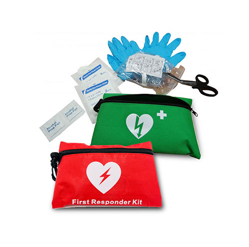 Aed Rescue Kit First Aid Aed Responder CPR Kit Avec Sac En Nylon Rouge/Vert