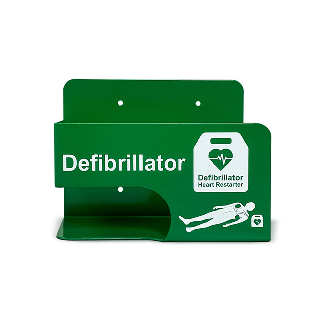 Support Mural Universel AED Defib Support AED De Couleur Verte Avec Signe AED