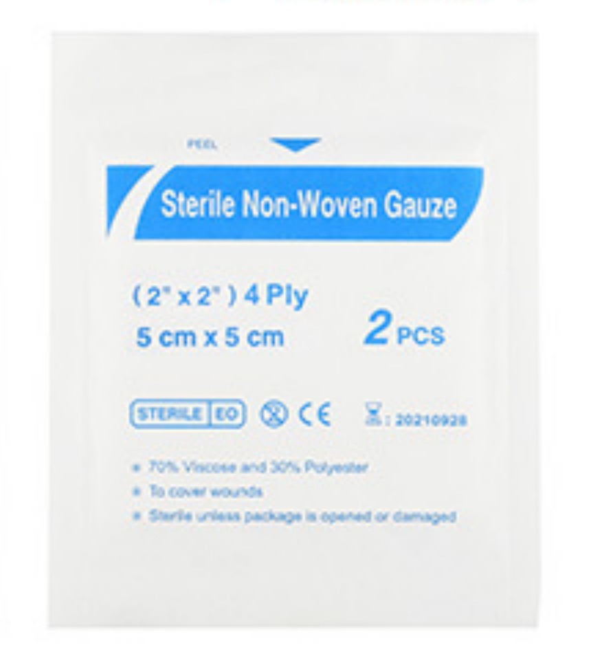 Soins médicaux dentaires gaze non tissée stérile ou tampons de gaze de coton gaze jetable médicale